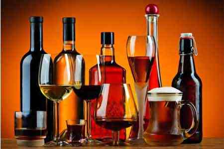 Alcohol production volumes decreased significantly in Armenia in 2020